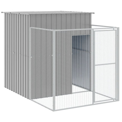 Caseta Perro Corral Acero Galvanizado Gris Claro 165x1067x181cm_5