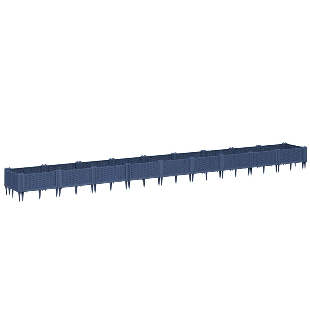 Jardinera Con Clavijas Pp Azul Gris 362,5x42,5x28,5 Cm_0