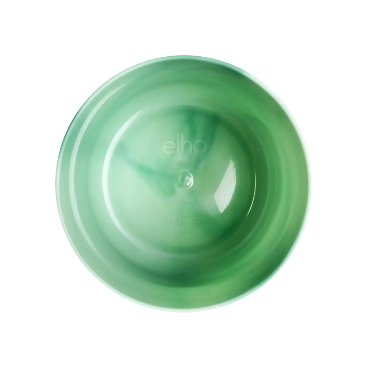 Vaso redondo Ocean Elho reciclado verde Pacífico 14 cm