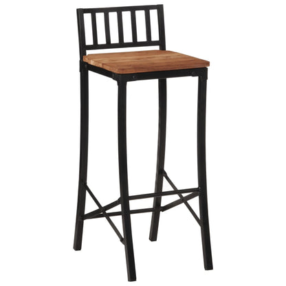 Taburetes Altos 4 Uds Madera Maciza De Acacia_0