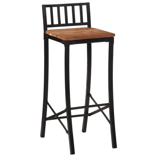 Taburetes Altos 4 Uds Madera Maciza De Acacia_0
