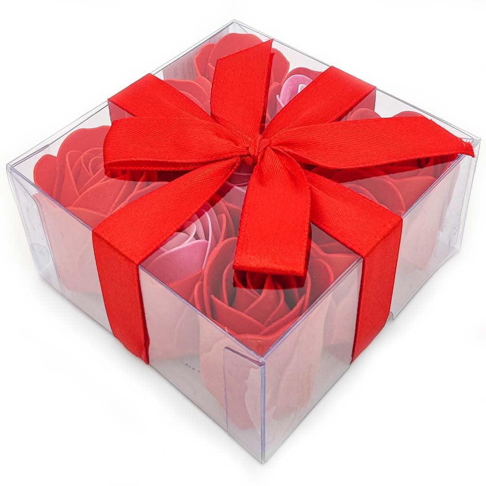 Pack 20 Cajas 9 Rosas De Jabón (rojo) - Flores Con Pétalos De Jabón Perfumados - Regalo Original Para Días Especiales_0