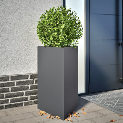 Jardinera Triangular Acero Gris Antracita 50x43x75 Cm_1
