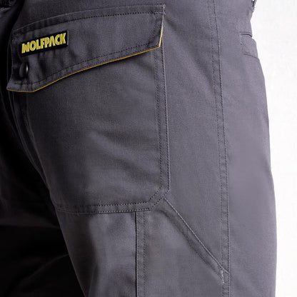 Pantalones Cortos Detrabajo, Multibolsillos, Resistentes, Gris/amarillo Talla 50/52 Xl_2