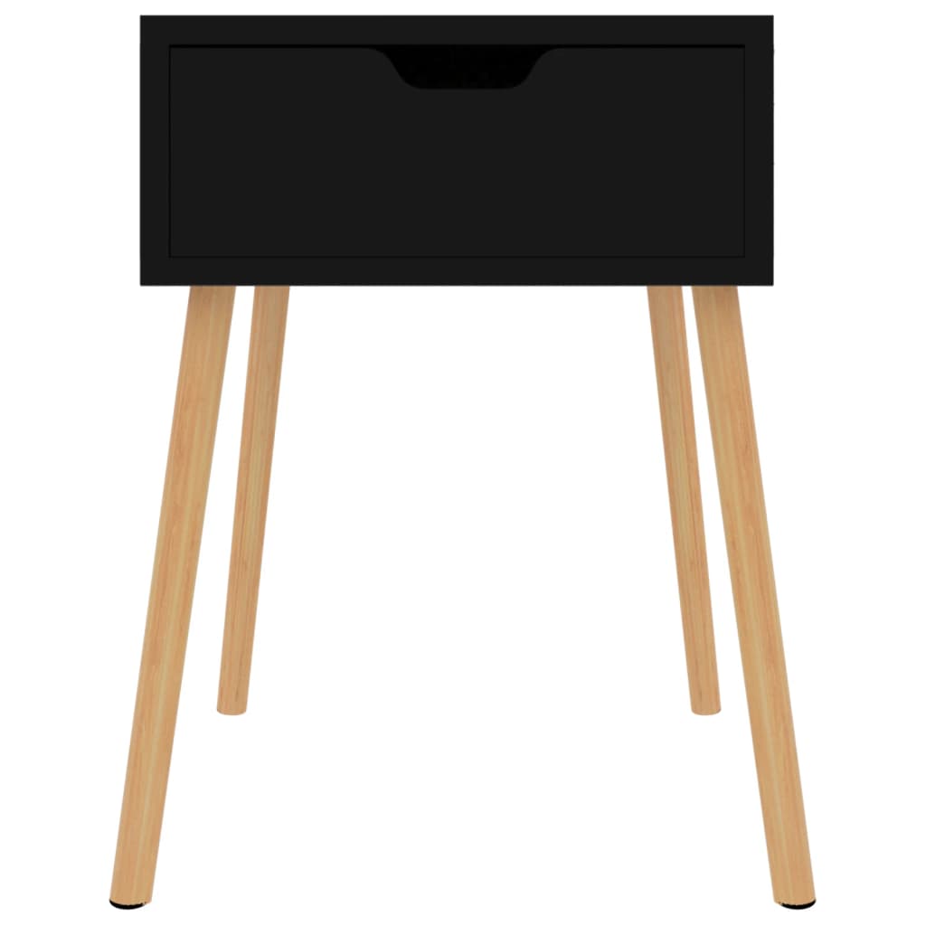 Mesitas De Noche 2 Uds Madera De Ingeniería Negra 40x40x56 Cm_1