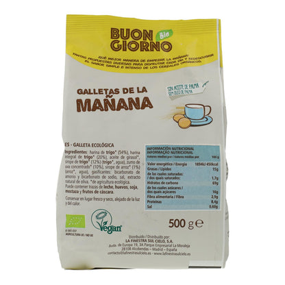 Bolachas da Manhã "Buon Giorno" Vegan La Finestra Sul Cielo 500 g