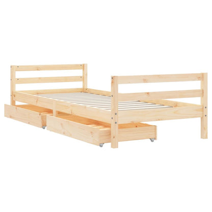 Vidaxl Estructura De Cama Para Niños Con Cajones Madera Pino 90x200 Cm_3