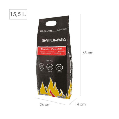 Bolsa Carbon Vegetal Para Barbacoas 15,5 Litros Carbon Duradero Y Trozos De Gran Tamaño,_1