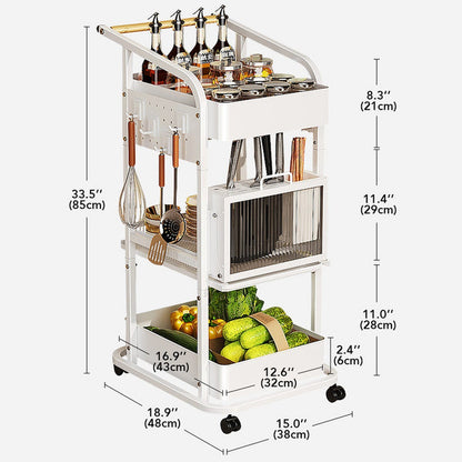 Joybos - Estantería De Almacenamiento Con Ruedas Multifuncional Para Cocina_5