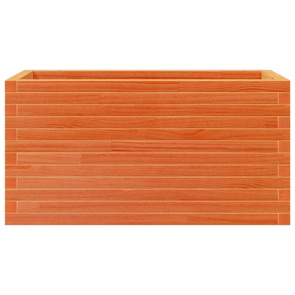 Jardinera De Madera Maciza De Pino Marrón Cera 90x40x45,5 Cm_4