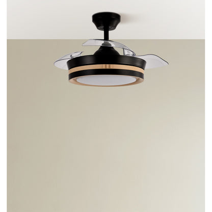 Ventilador Dc Viper Negr/oro 72w 3aspas 107d 7200lm 6vel 3000k,4500k,6000k, Remoto+temporizador+memoria_3