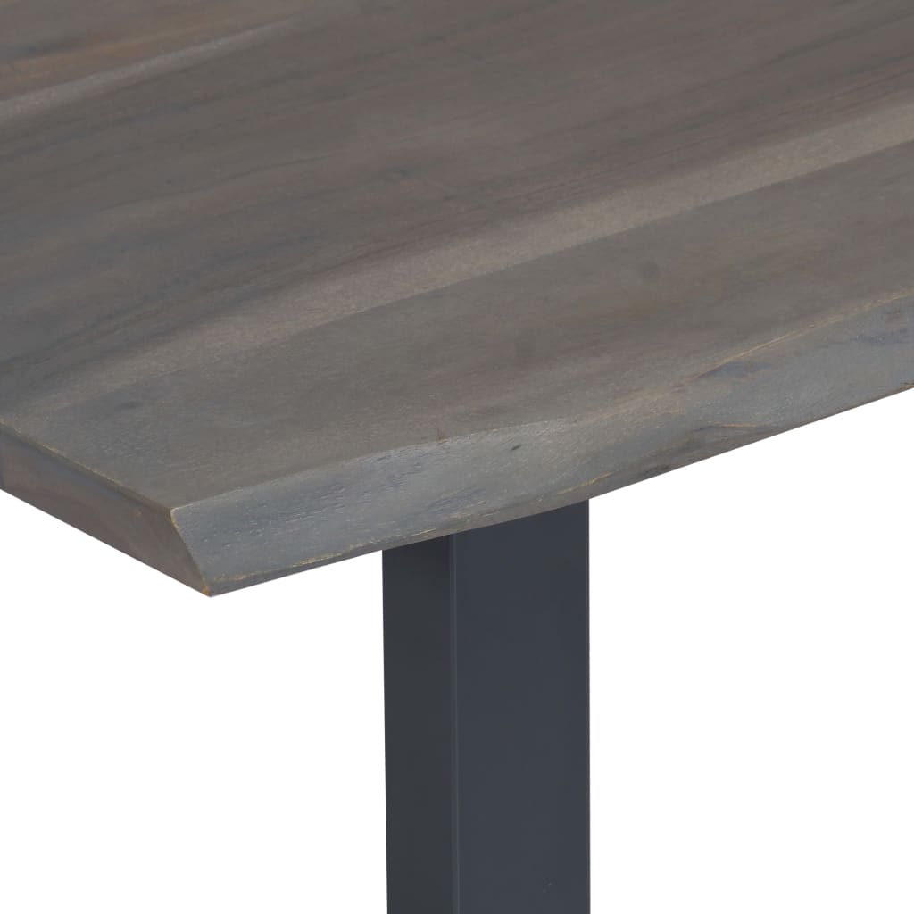 Mesa De Centro Borde Natural Acacia Maciza Gris 115x60x40 Cm_1