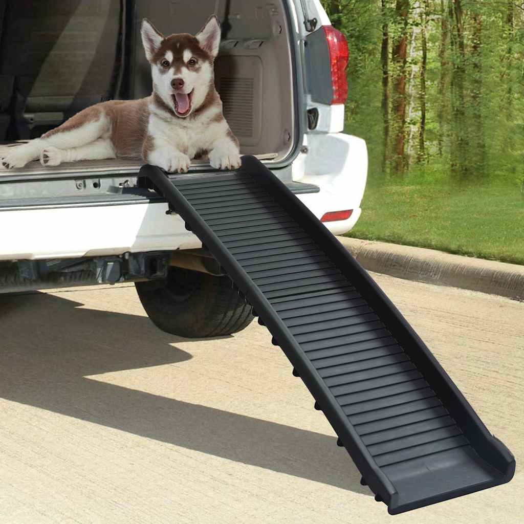 Rampa Para Perros Plegable Negra 155,5x40x15,5 Cm_1