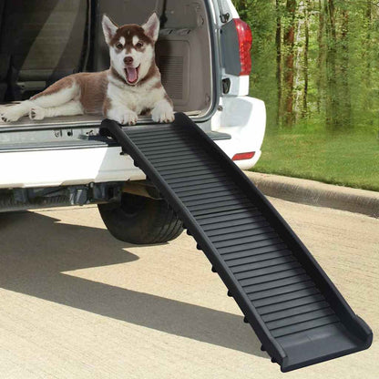 Rampa Para Perros Plegable Negra 155,5x40x15,5 Cm_1