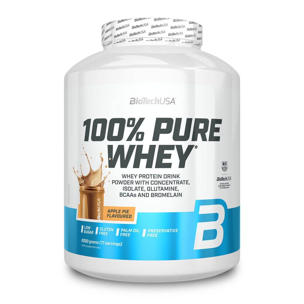 100% Pure Whey - 2kg - Frambuesa Cheesecake - Proteina De Suero Whey - Biotech Usa_0