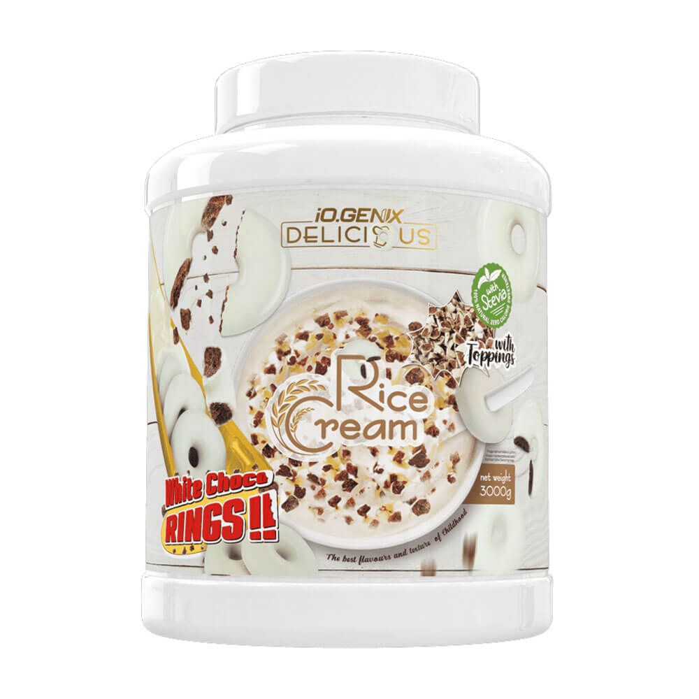 Rice Cream (crema De Arroz) - 3kg - Chocolate Blanco Con Choco Rings - Harina De Arroz - Io.genix_0