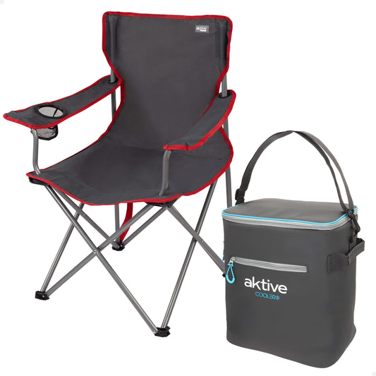 Aktive Pack Camping Con Silla Plegable + Bolsa Nevera 23l (2 Piezas)_0