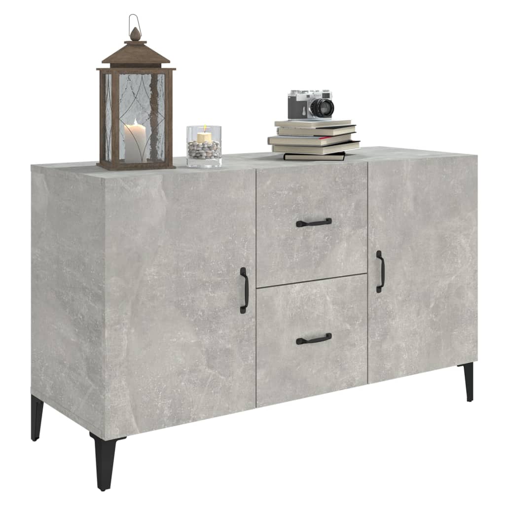 Aparador De Madera De Ingeniería Gris Hormigón 100x36x60 Cm / Vetonek_0