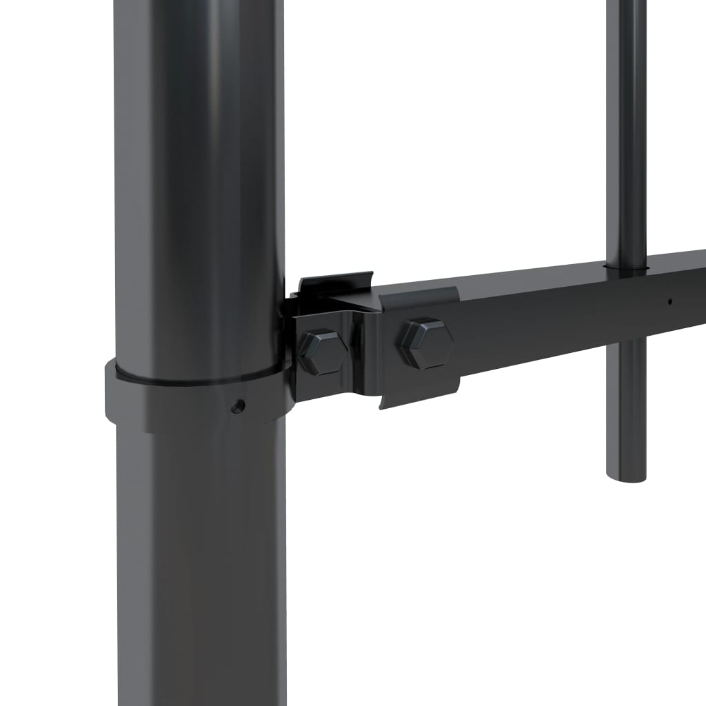 Valla De Jardín Con Puntas De Lanza Acero Negro 3,4x1 M / Vetonek_1