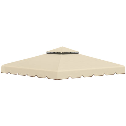 Outsunny Techo De Repuesto Para Cenador 3x3 M Con Doble Techo Beige_0