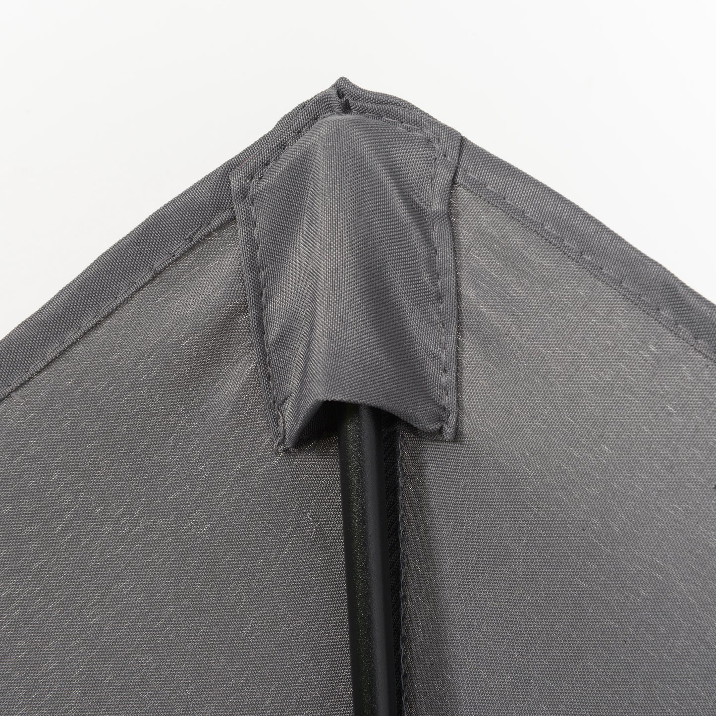 Outsunny Sombrilla De Terraza Exterior Ø2x2 M Con Techo Ventilado Gris Oscuro_3