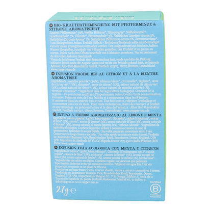 Infusão fria de menta e citrinos Bio Cupper 10 saquetas 