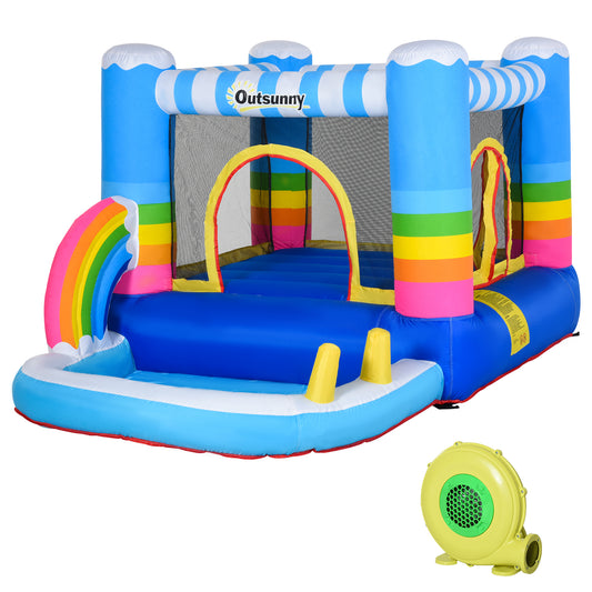 Outsunny Castillo Hinchable Con Cama De Salto Y Piscina Para Niños 280x170x155cm_0