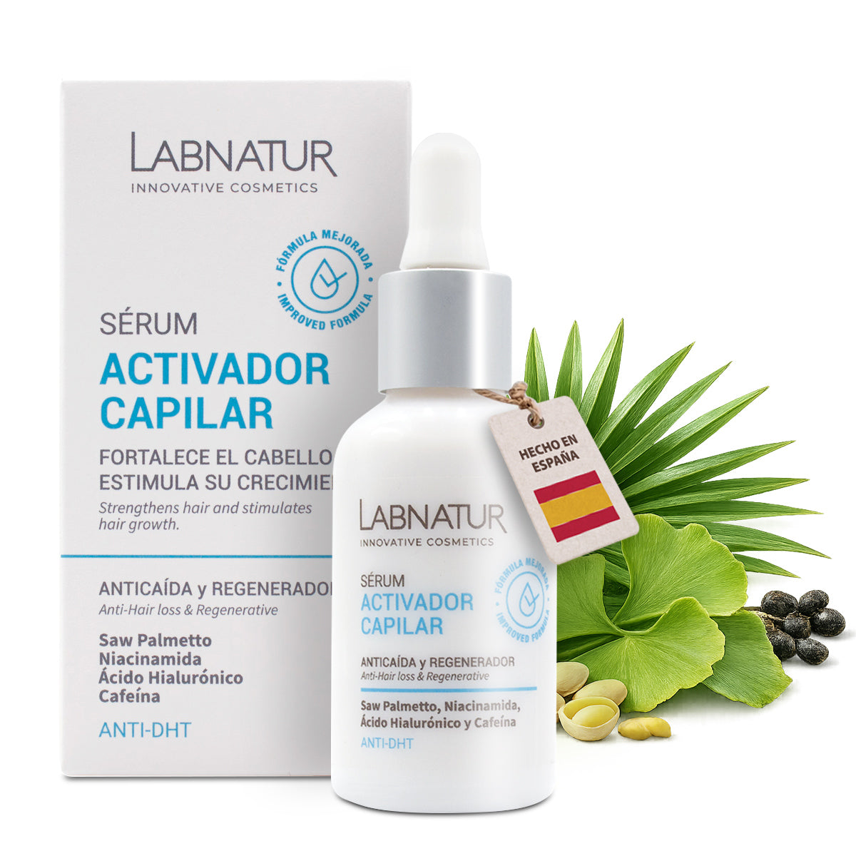 Labnatur Sérum Activador Capilar Anticaída 30 ml | Anti-DHT | Densidad y Volumen | Crecimiento | Vegano_0