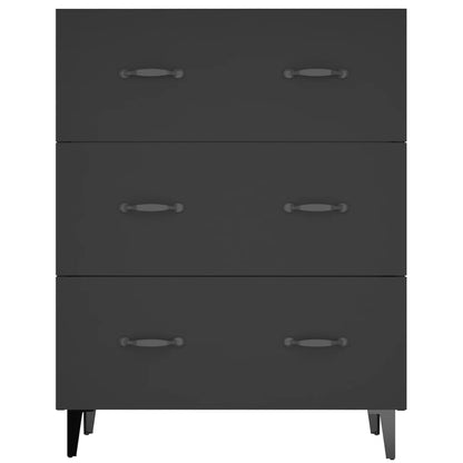 Aparador De Madera De Ingeniería Negro 69,5x34x90 Cm / Vetonek_2