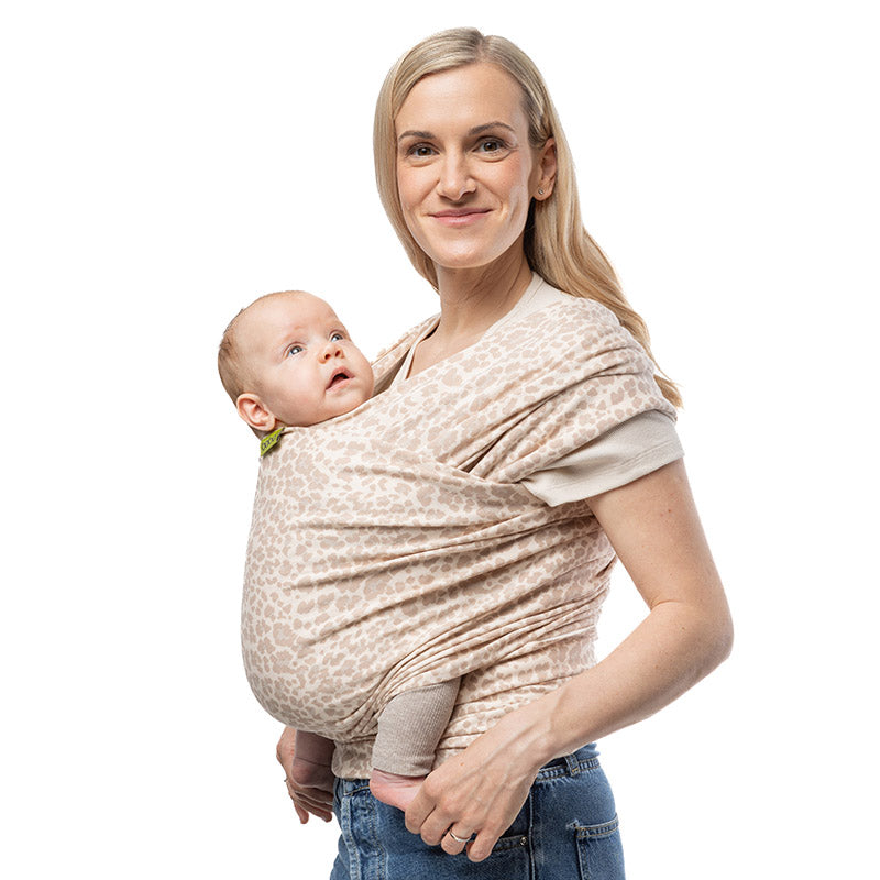 Boba Wrap Fular Elástico Portabebé, Ideal Recién Nacidos. Sand Leopard_1