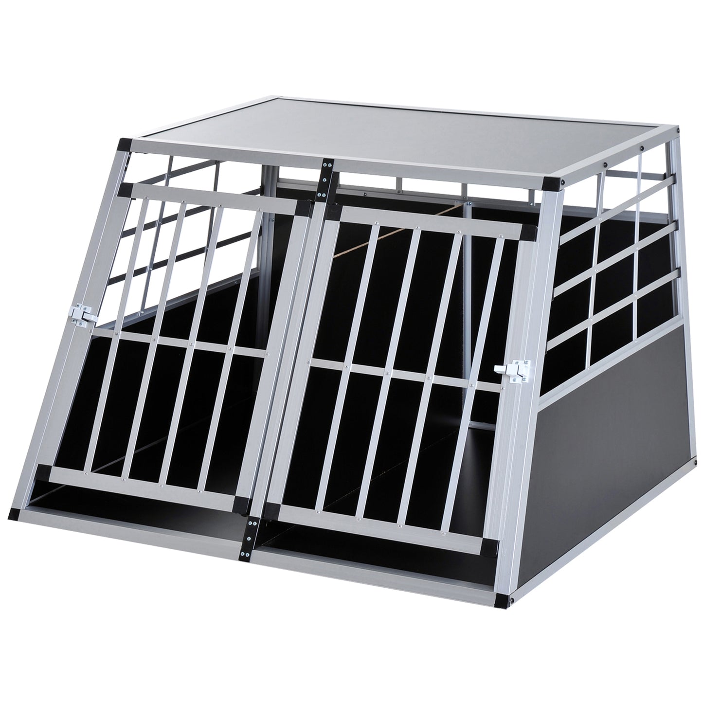Pawhut Jaula Aluminio Para Perros Transportín Aluminio De Perro 104x91x69 Cm_0