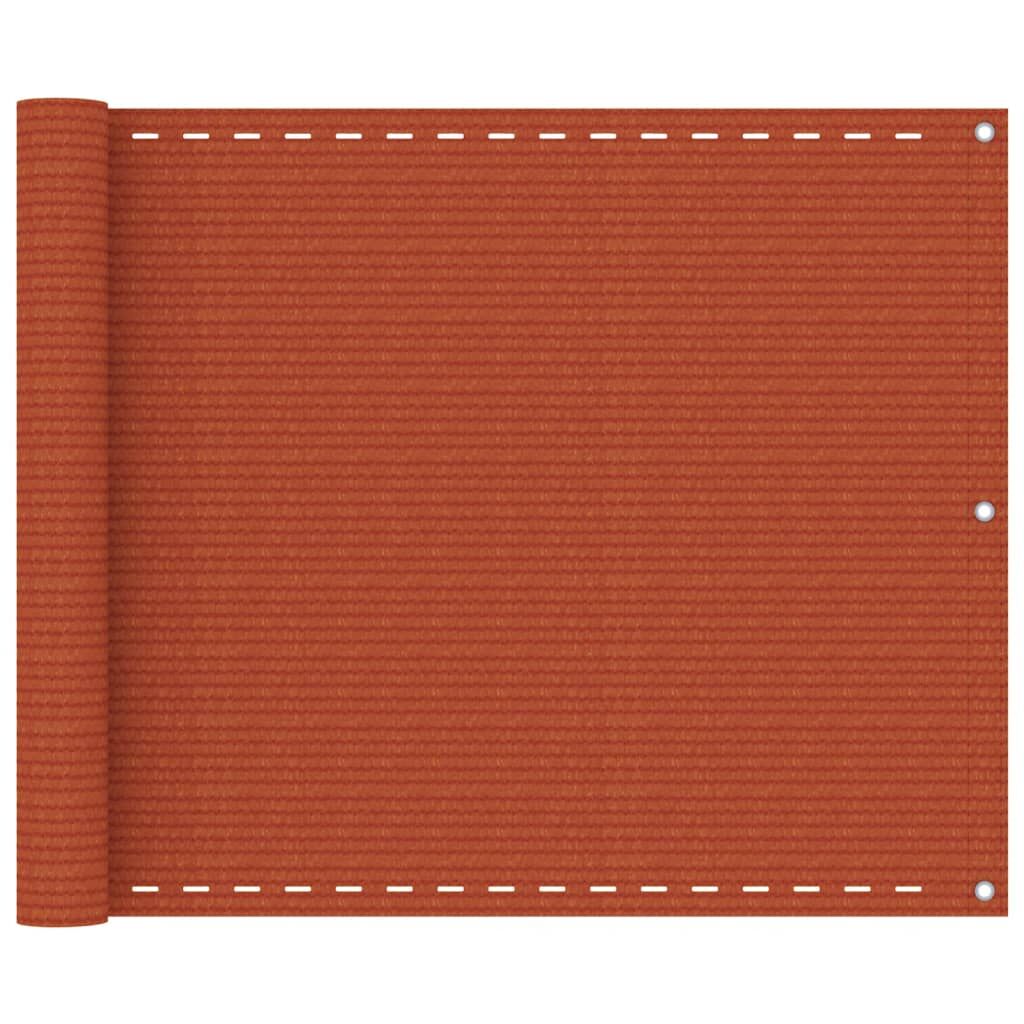 Vidaxl Toldo Para Balcón Hdpe Naranja 75x400 Cm_0