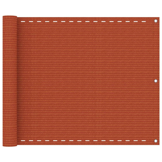Vidaxl Toldo Para Balcón Hdpe Naranja 75x400 Cm_0