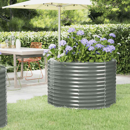 Jardinera Arriate Acero Galvanizado Gris 100x100x68 Cm_1