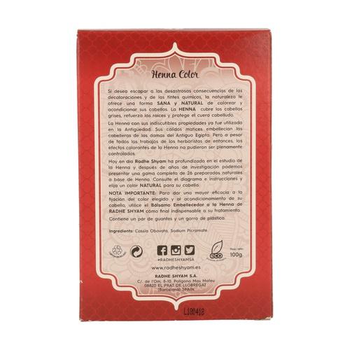 Pó de Henna Radhe Shyam Tintura Castanho Cobre 100g