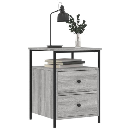 Mesita De Noche Madera De Ingeniería Gris Sonoma 44x45x60 Cm_1