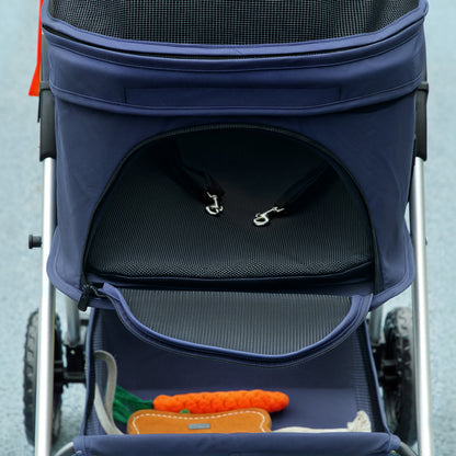 Pawhut Carrito Para Perros Plegable 3 En 1 Con Cesta De Almacenaje 76x50x102 Cm_4
