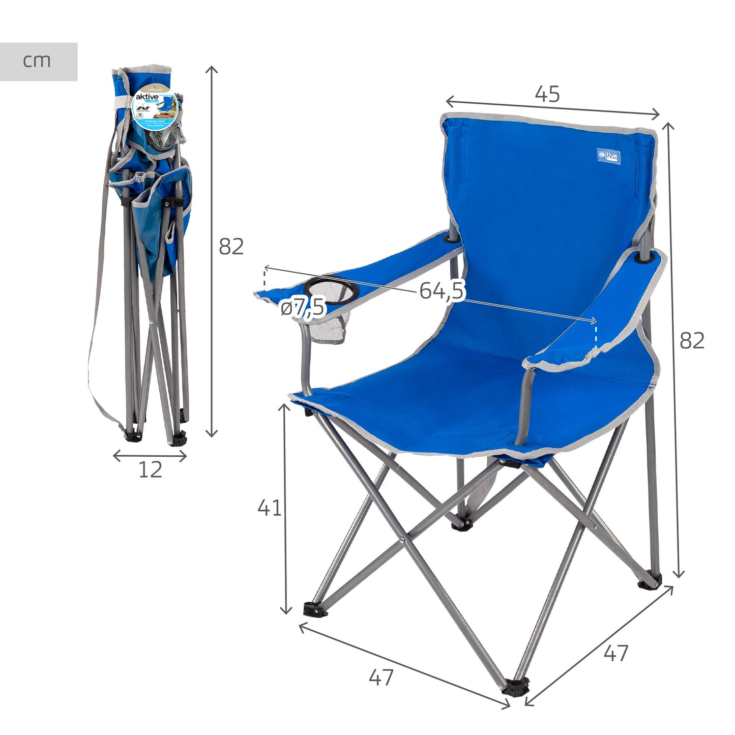 Aktive Pack Playa Con Silla Plegable + Nevera Rígida 24l (2 Piezas)_2