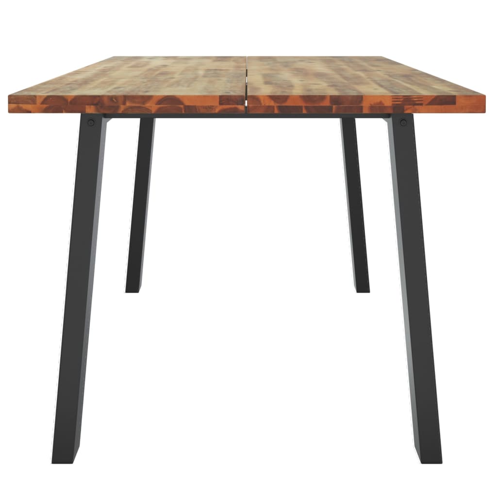 Mesa De Comedor De Madera Maciza De Acacia 170x90 Cm_2