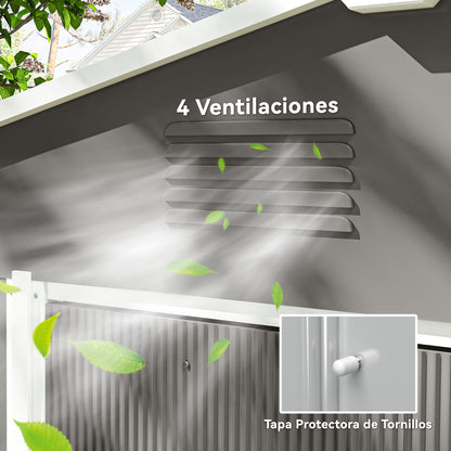 Outsunny Caseta De Jardín Exterior 3,6 M² 236x174x190 Cm Con Puertas Correderas_5
