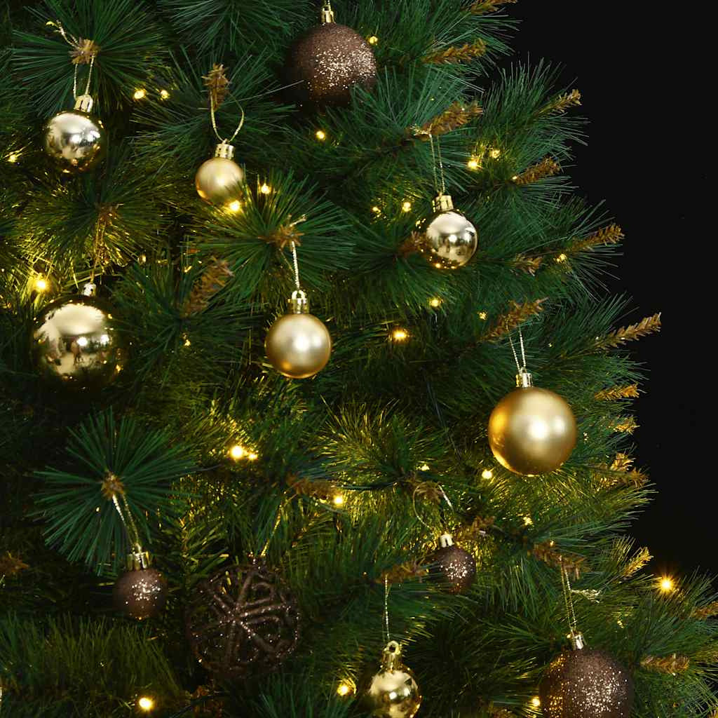Vidaxl Árbol De Navidad Artificial Con Bisagras 300 Led Y Bolas 180 Cm_1