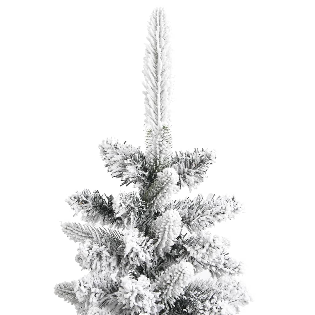Vidaxl Árbol De Navidad Artificial Estrecho Con Nieve Pvc Y Pe 210 Cm_3