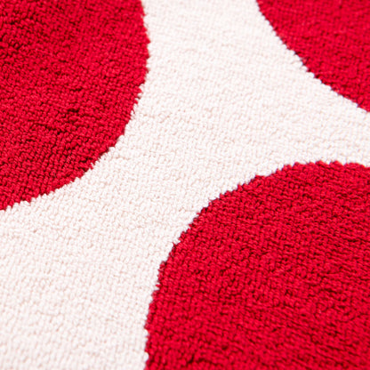 Alfombra De Baño 50x80cm 100% Algodon 1000gsm Topos Rojos Benetton_4