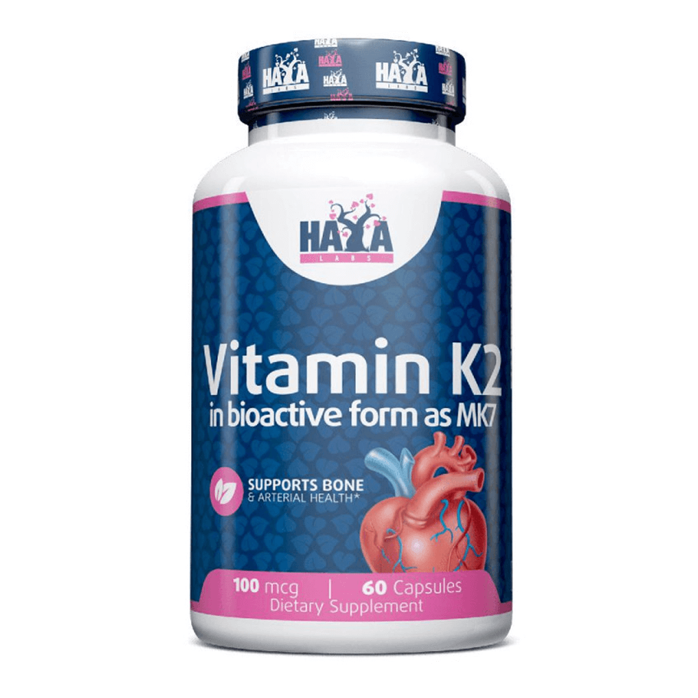 Mk-7 Vitamina K2 100µg - 60 Cápsulas - Vitaminas - Haya Labs_0
