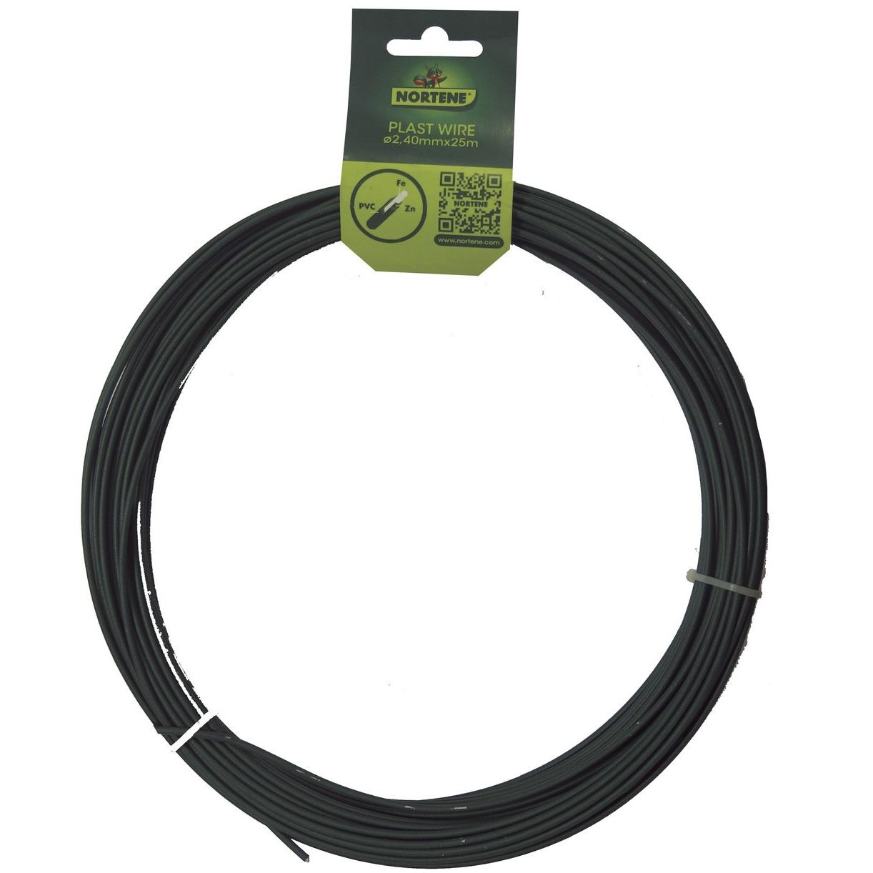 Arame galvanizado revestido a plástico Plast Wire 50 m Nortene Ø12 mm