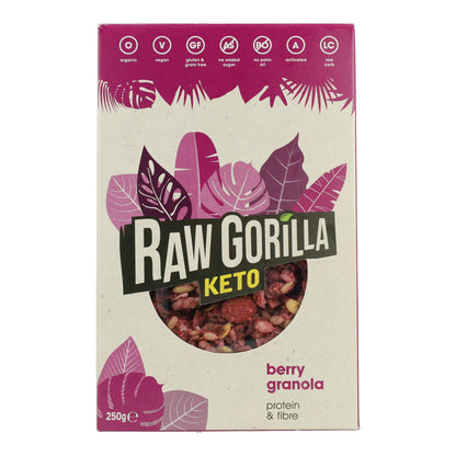 Granola Orgânica de Framboesa Raw Gorilla Keto 250g