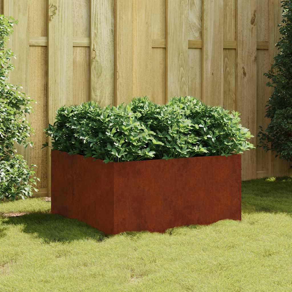 Jardinera De Acero Corten 80x80x40 Cm_1