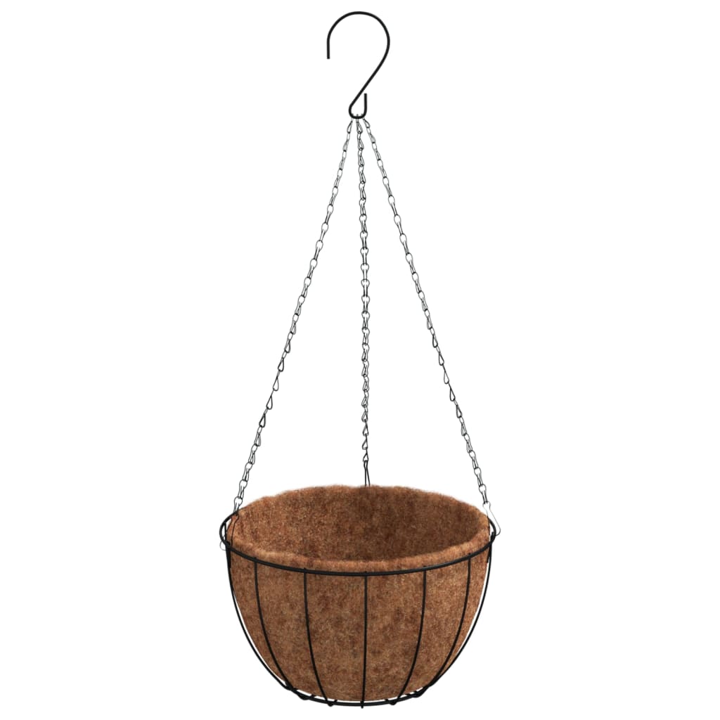 Soportes Para Cestas Colgantes Con Maceteros 4 Uds Acero Negro_3