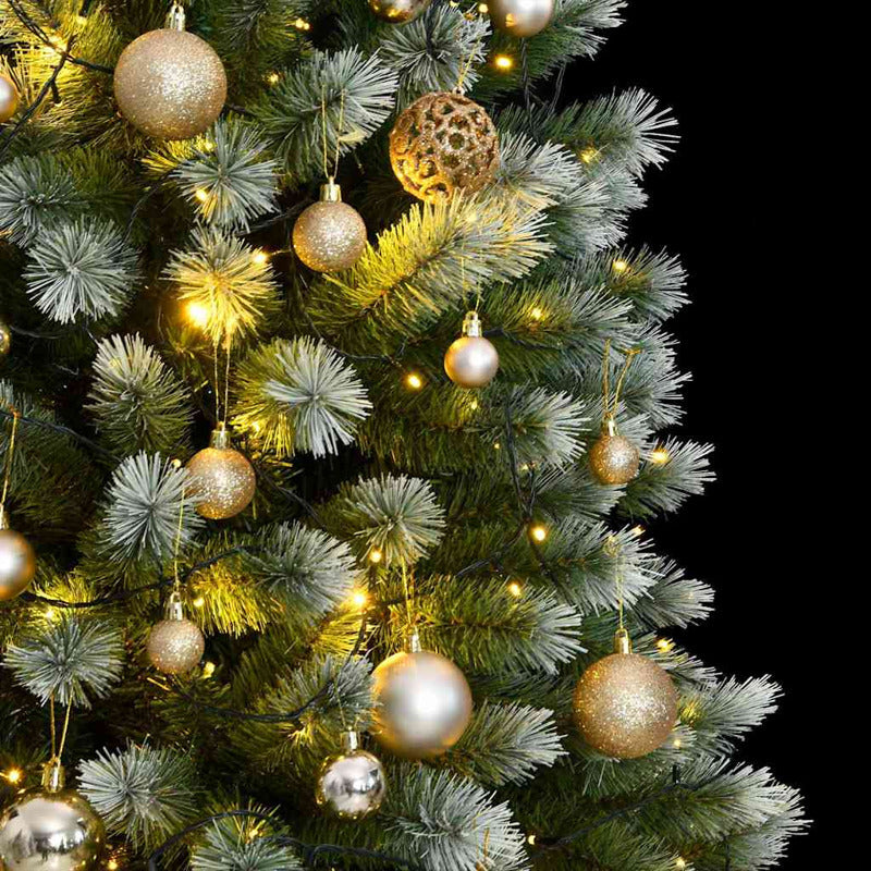 Vidaxl Árbol De Navidad Artificial Con Bisagras 150 Led Y Bolas 150 Cm_1