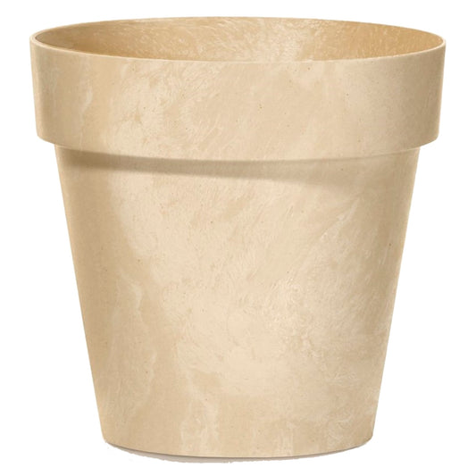 Maceta Cube Beton Effect 12l., Dimensiones (mm) 300x300x266, Color Crema_0